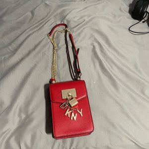 Elissa North South Leather Crossbody Purse